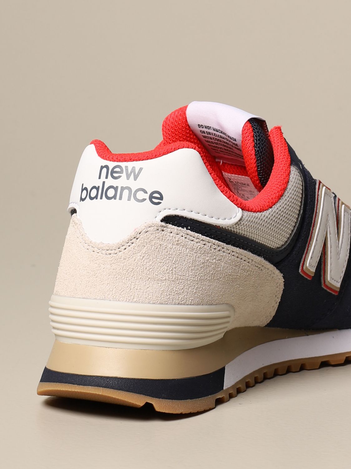 New Balance Outlet: 574 sneakers in suede and mesh | Sneakers New Balance  Men Blue | Sneakers New Balance ML574 SKB GIGLIO.COM