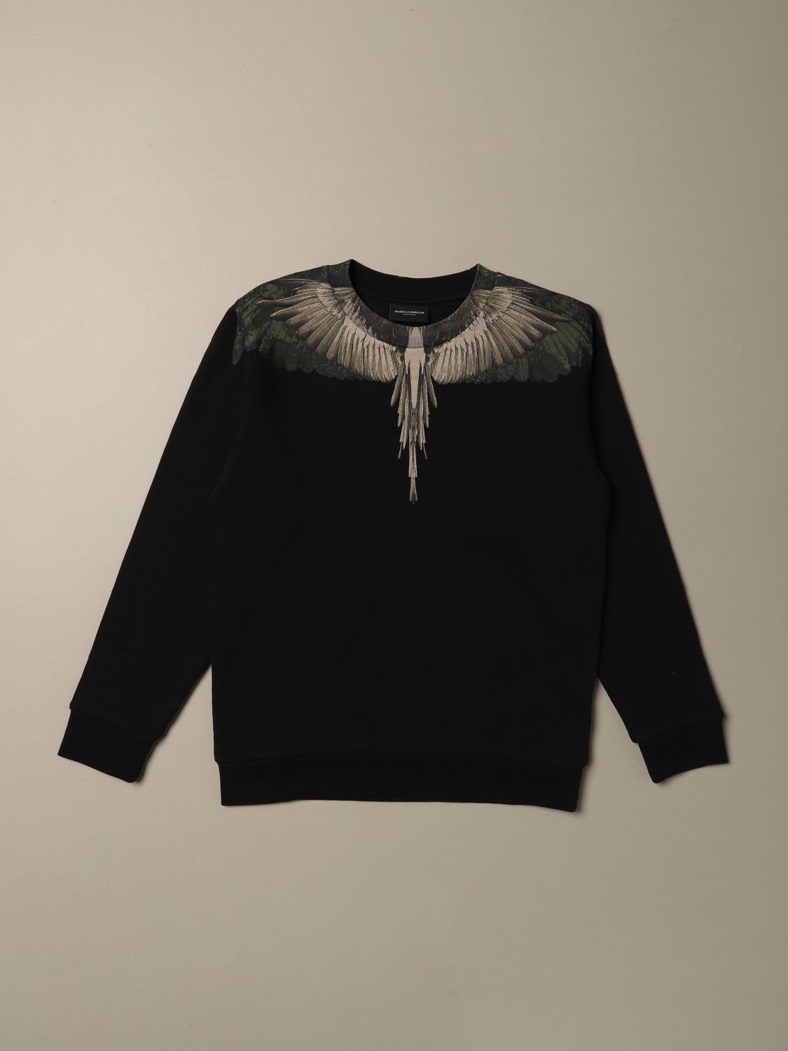 Kurv præmedicinering målbar Marcelo Burlon Outlet: sweatshirt with wings print | Sweater Marcelo Burlon  Kids Black | Sweater Marcelo Burlon 2009 0020 GIGLIO.COM