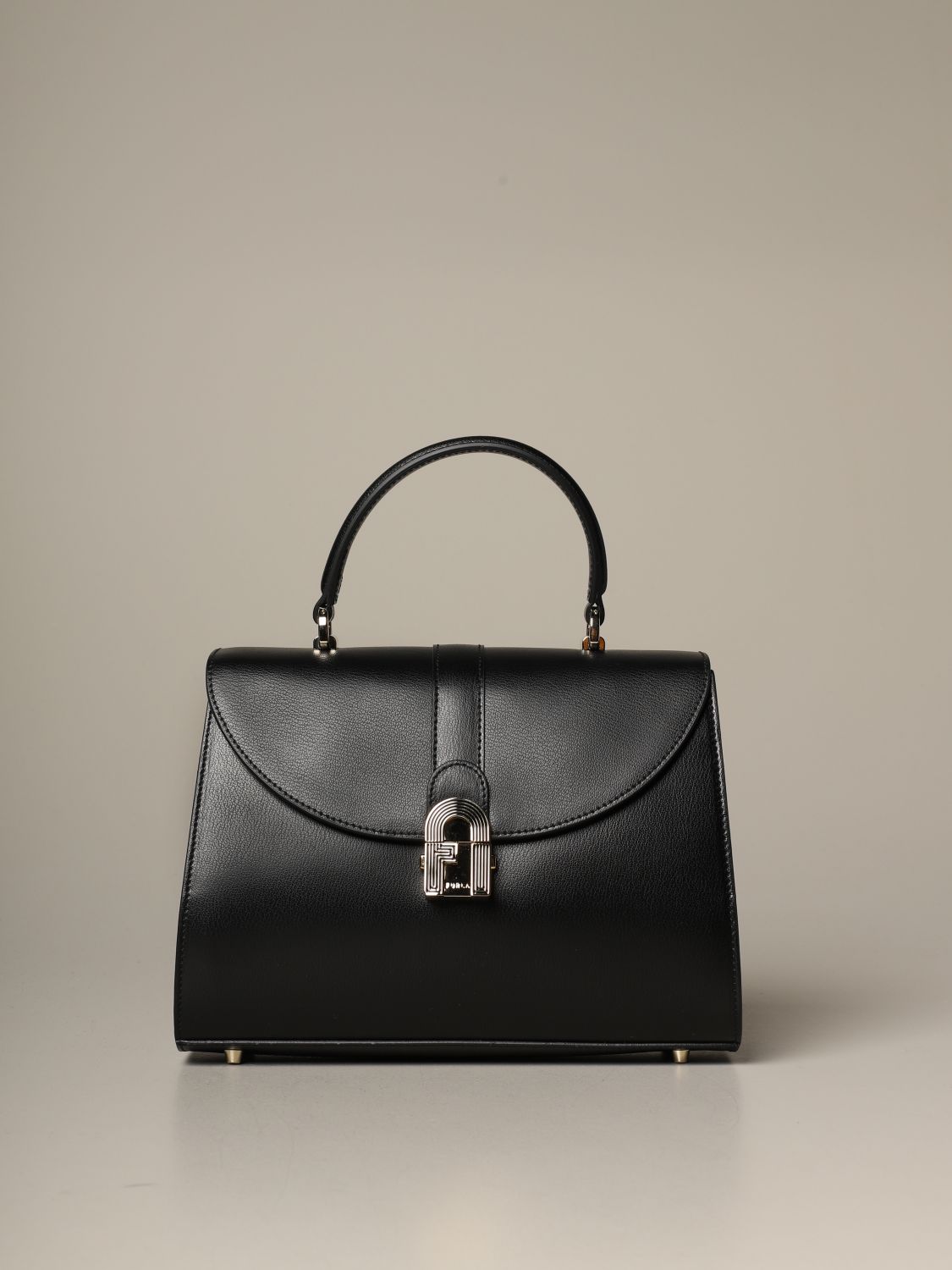 FURLA: Opera 1927 bag in calfskin - Black | Handbag Furla BAPNJBX ...