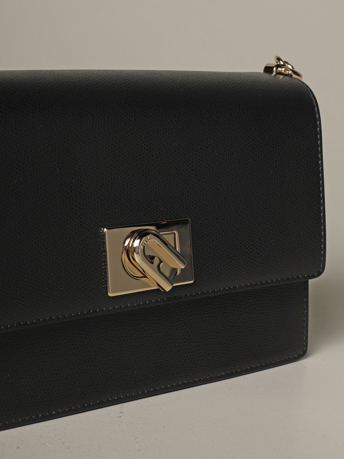 Furla Outlet Bandolier bag S 1927 in textured leather Shoulder Bag