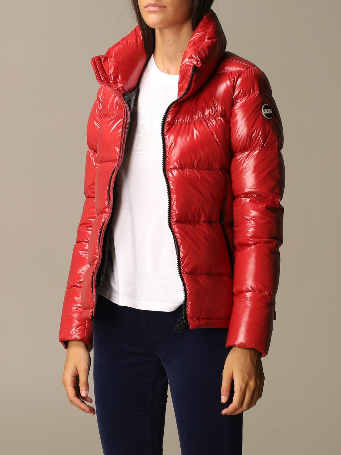 COLMAR: down jacket in shiny nylon - Cherry | Colmar jacket 2248 5TW ...
