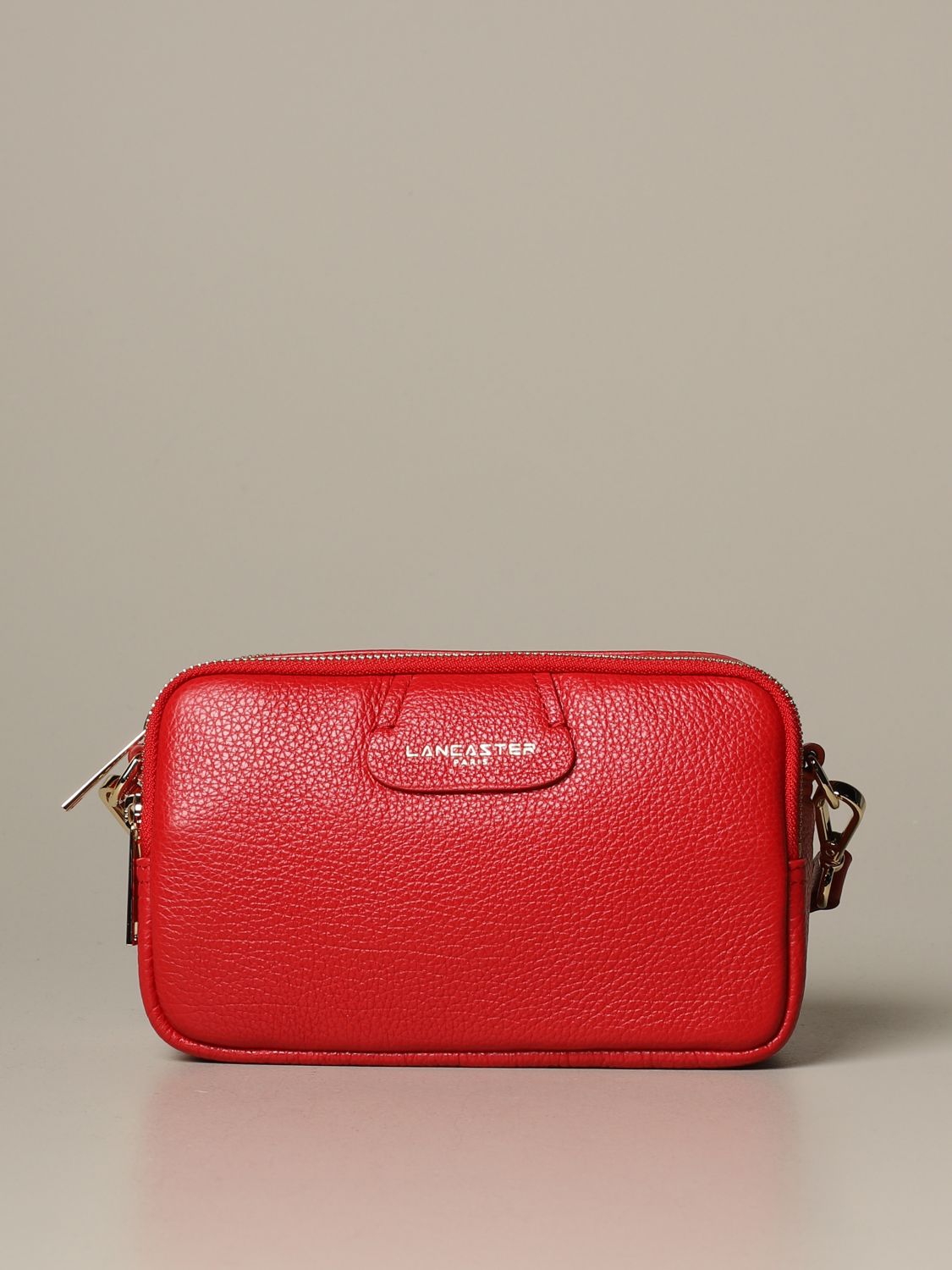 Lancaster Paris Outlet: brick bag in textured leather - Red | Lancaster ...