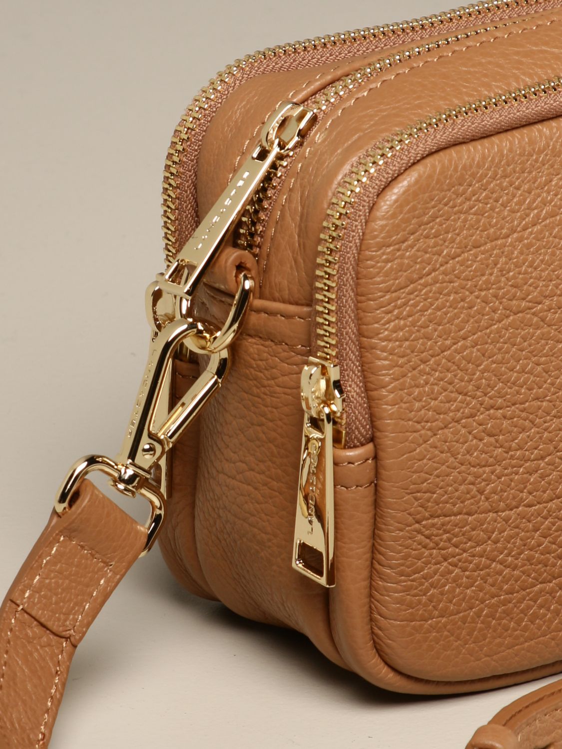 Lancaster Paris Outlet Brick Bag In Textured Leather Camel lancaster-paris-outlet-brick-bag-in-textured-leather-camel