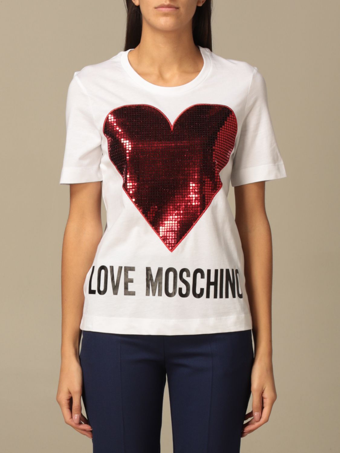 love moschino red t shirt