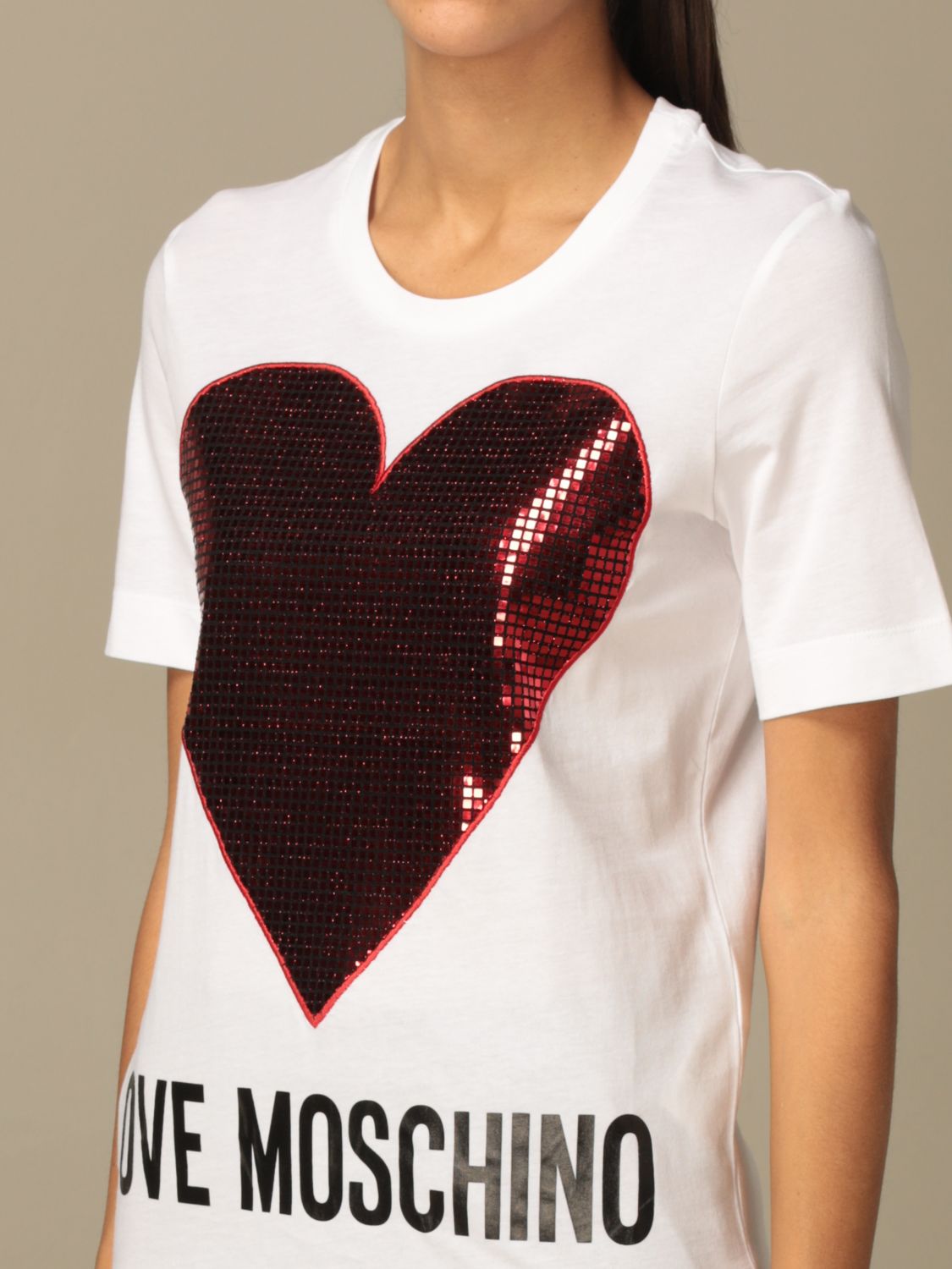 Love Moschino T-shirt with heart logo
