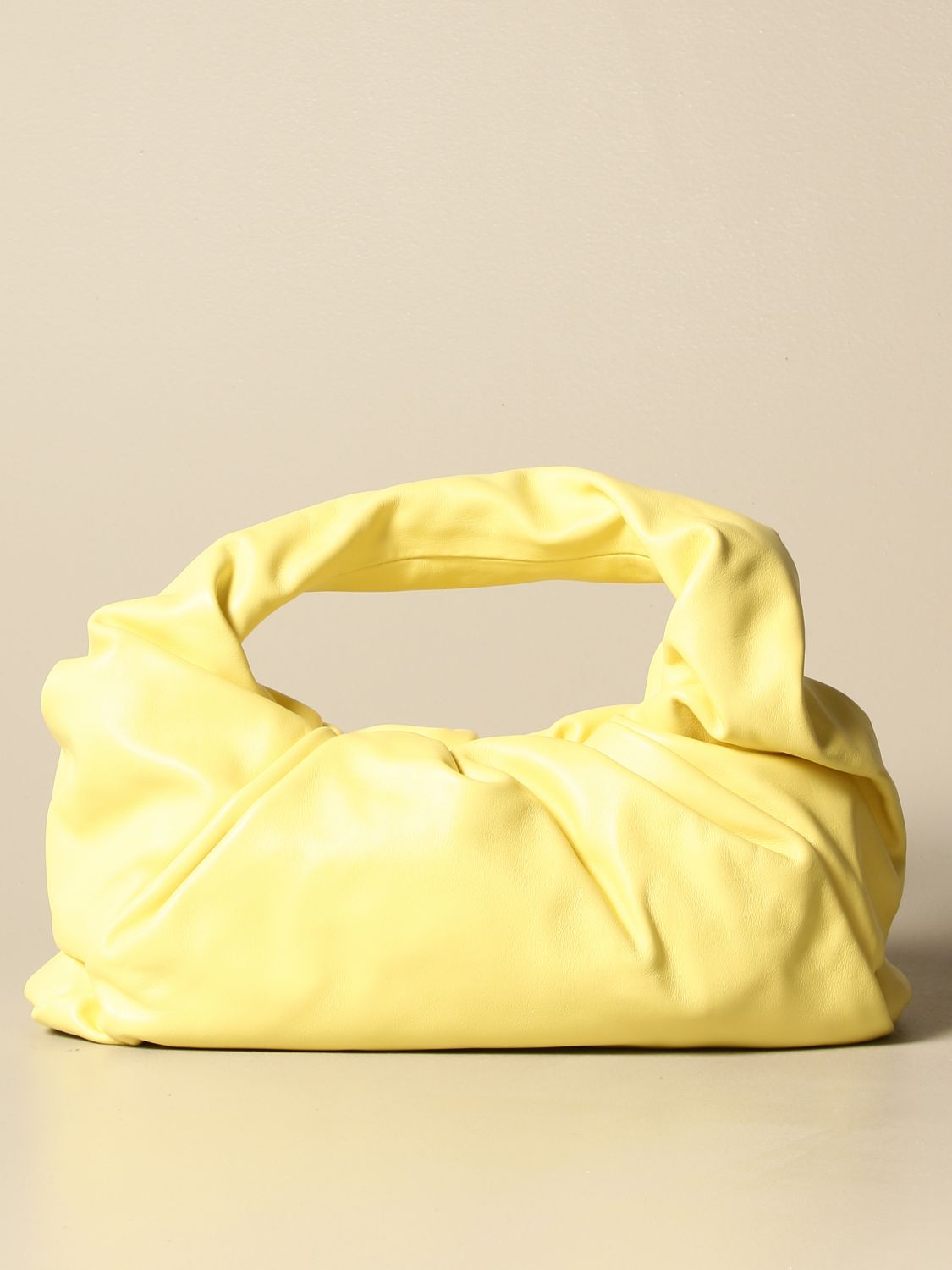 BOTTEGA VENETA: The Shoulder Pouch leather bag - Yellow Cream  Bottega  Veneta shoulder bag 610524 VCP40 online at