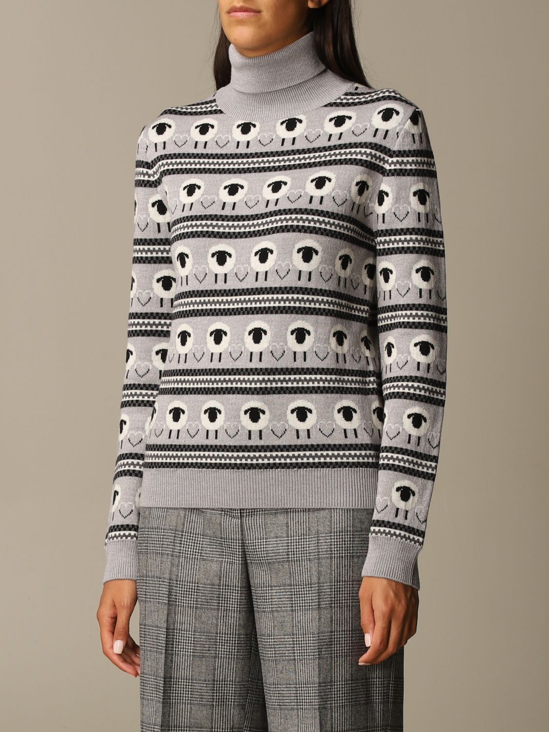 grey moschino jumper