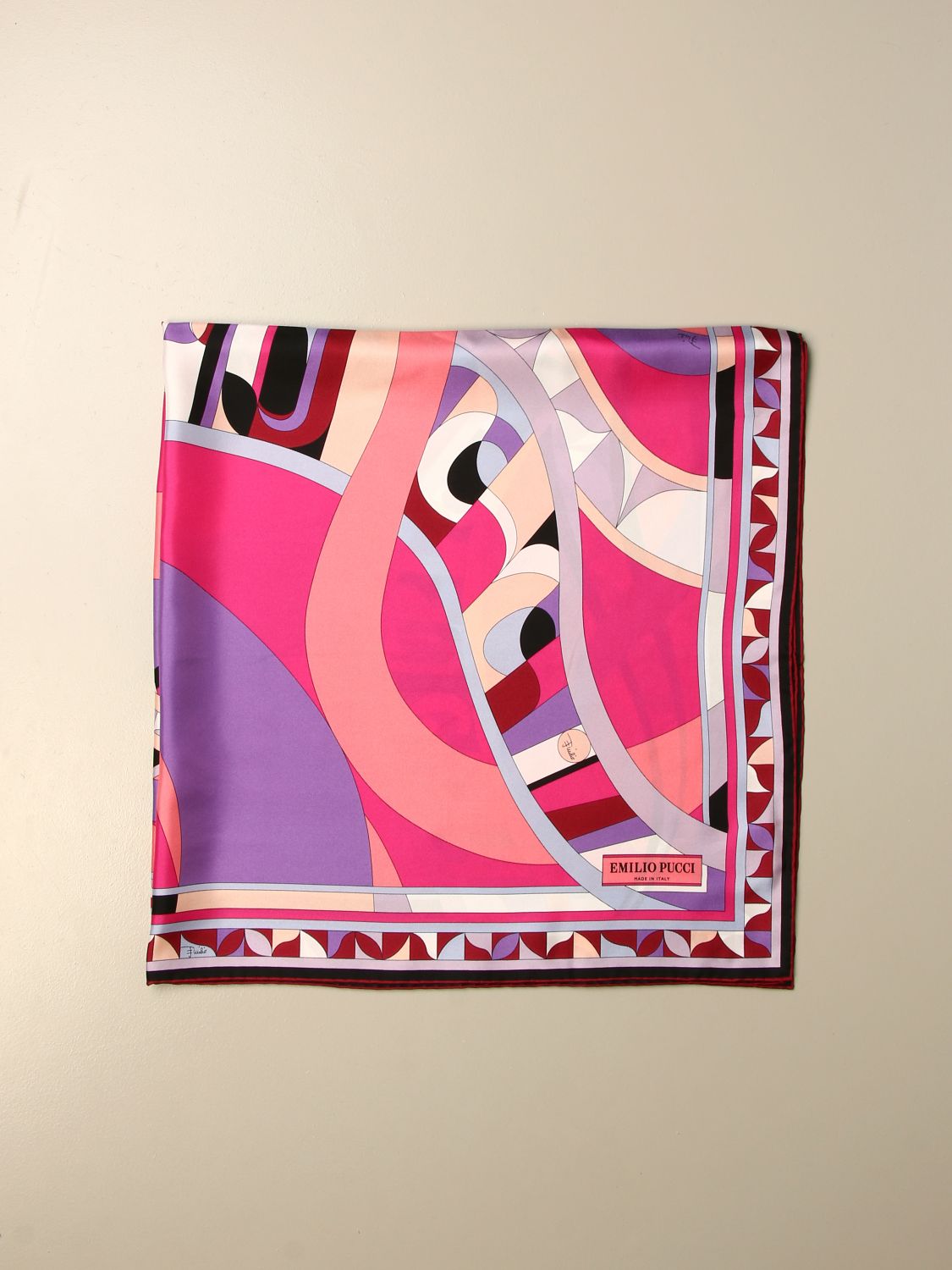 Emilio Pucci Printed silk small foulard Multiple colors ref.180202