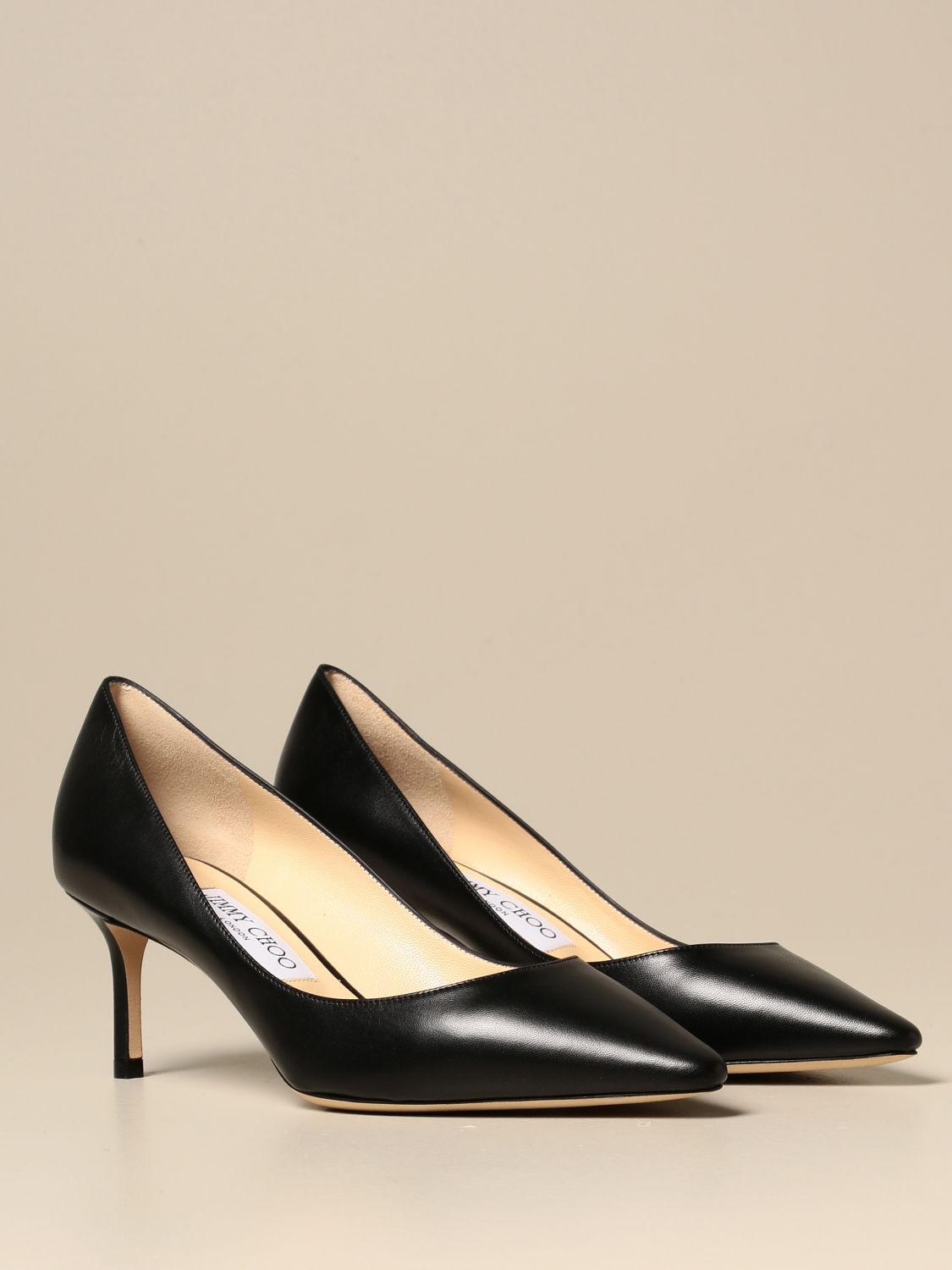 JIMMY CHOO: Romy leather pumps | Pumps Jimmy Choo Women Black | Pumps ...