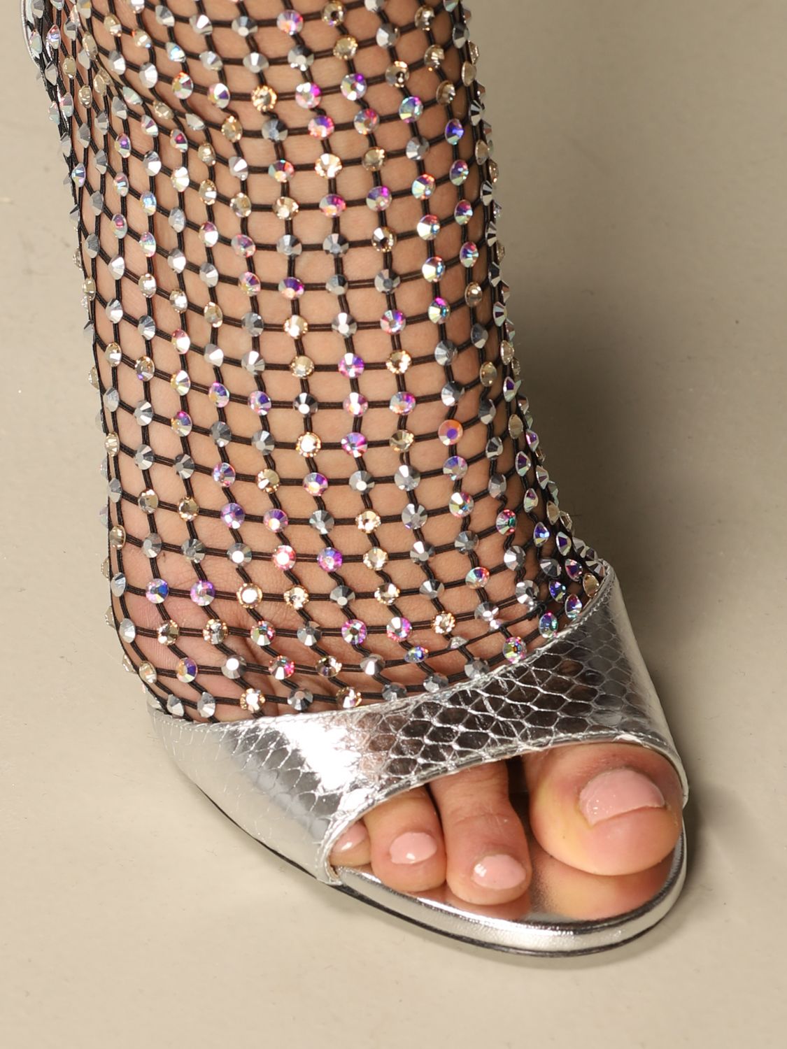 rene caovilla silver sandals