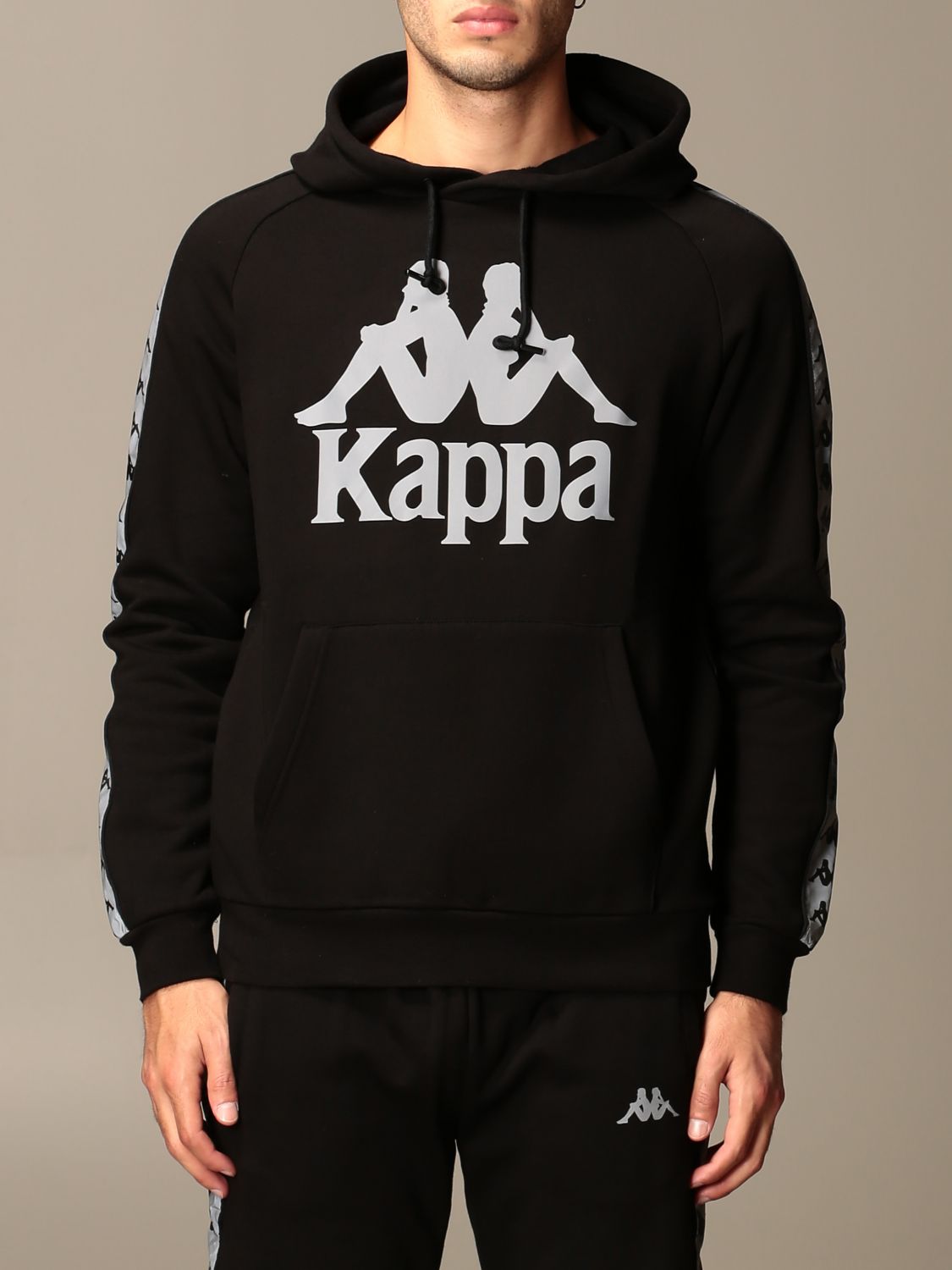 presse Lao Scan Kappa Outlet: sweatshirt with logo and hood - Black | Kappa sweatshirt  3116NXW online at GIGLIO.COM