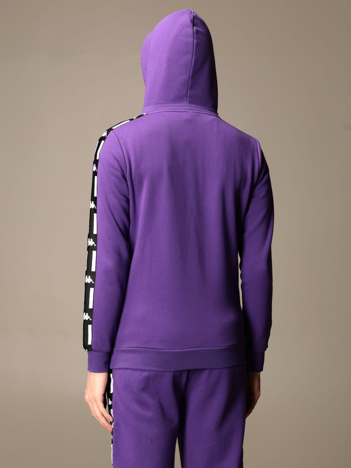 Kappa Outlet: Authentic USA hoodie with logo - Violet | Kappa sweatshirt  31114LW online on GIGLIO.COM