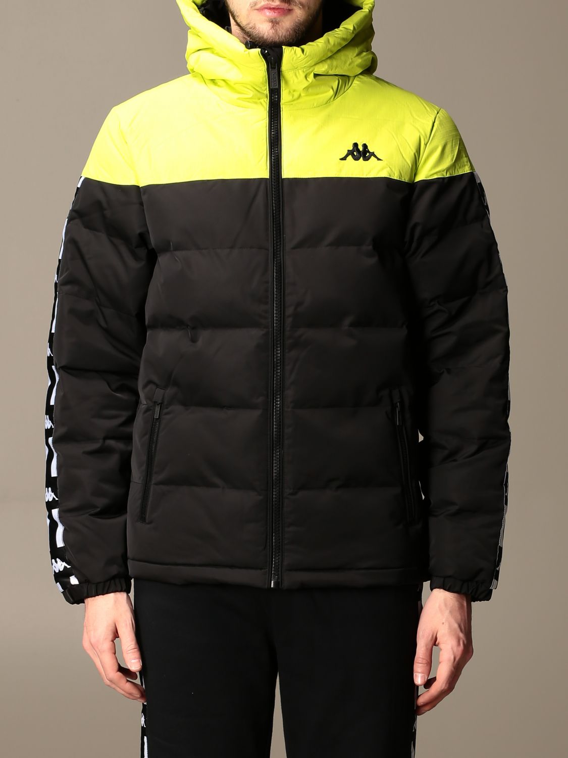 Authentic USA down jacket in padded nylon Black | Kappa online on GIGLIO.COM