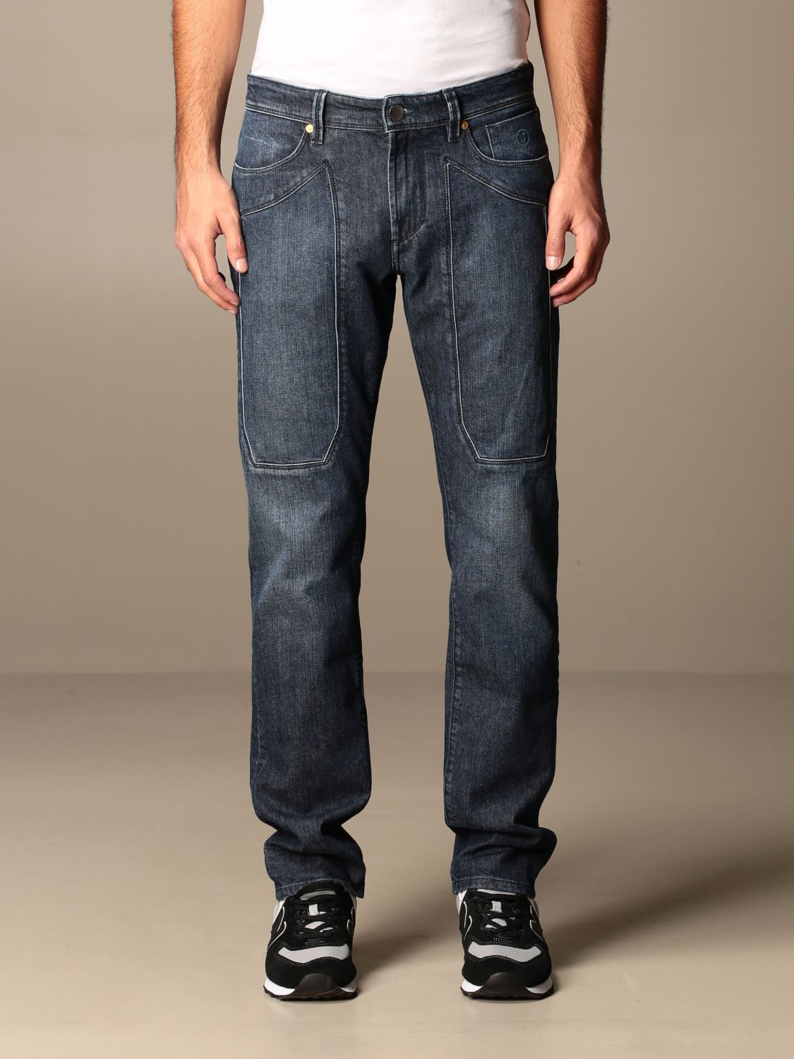 JECKERSON: jeans in detox used denim with eco-friendly patches - Denim |  Jeans Jeckerson PA077 D040184 GIGLIO.COM