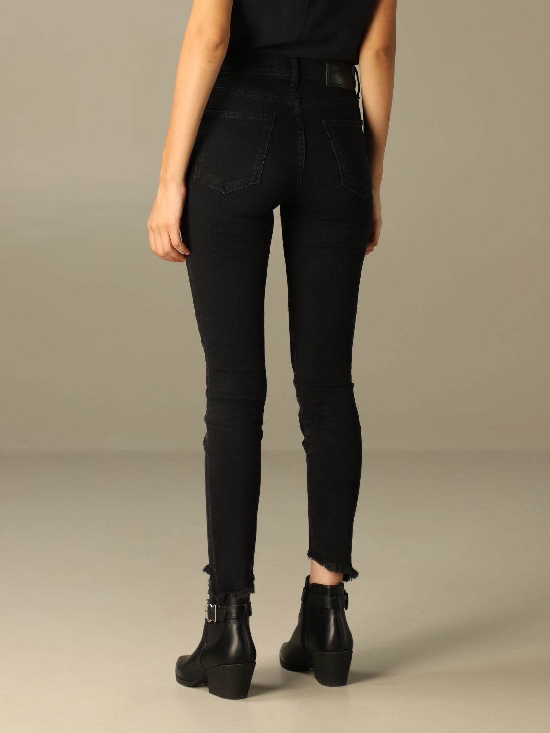PINKO: Sabrina 23 jeans in skinny denim - Black | Jeans Pinko 1J10GJ-Y6FE  SABRINA 23 GIGLIO.COM
