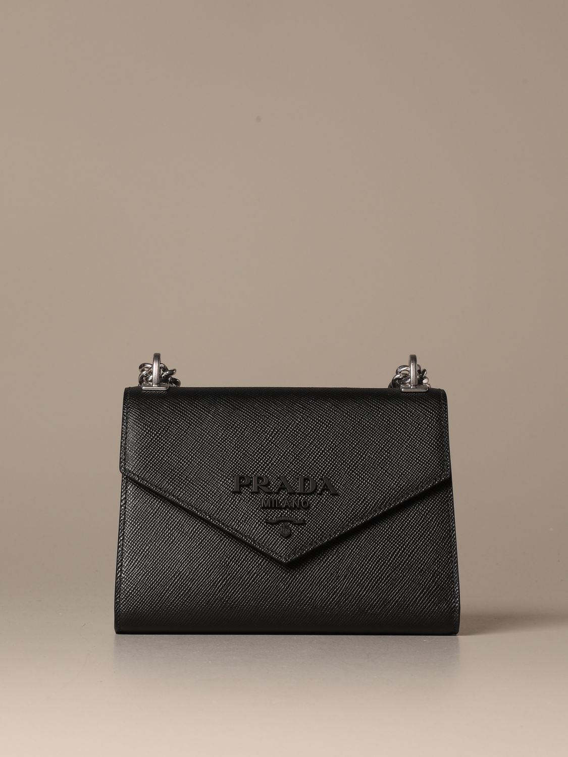 Monochrome Prada bag in saffiano leather