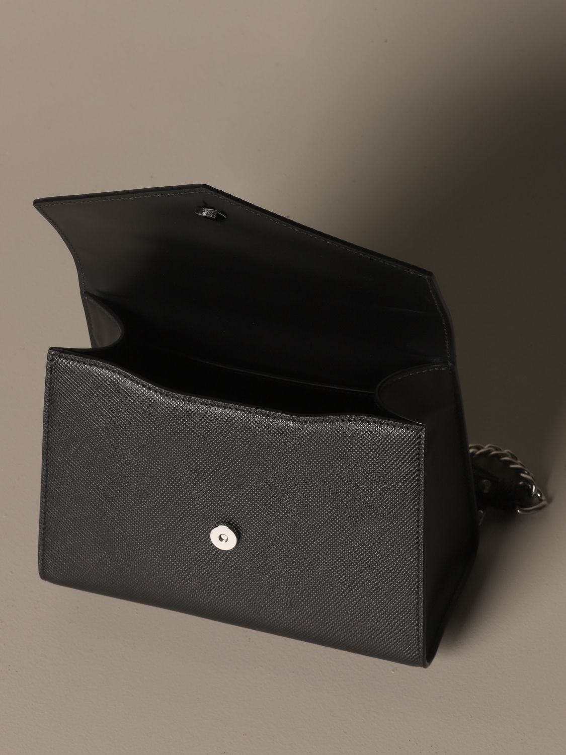 Prada Saffiano Leather Monochrome Small Crossbody Bag (SHF-19127