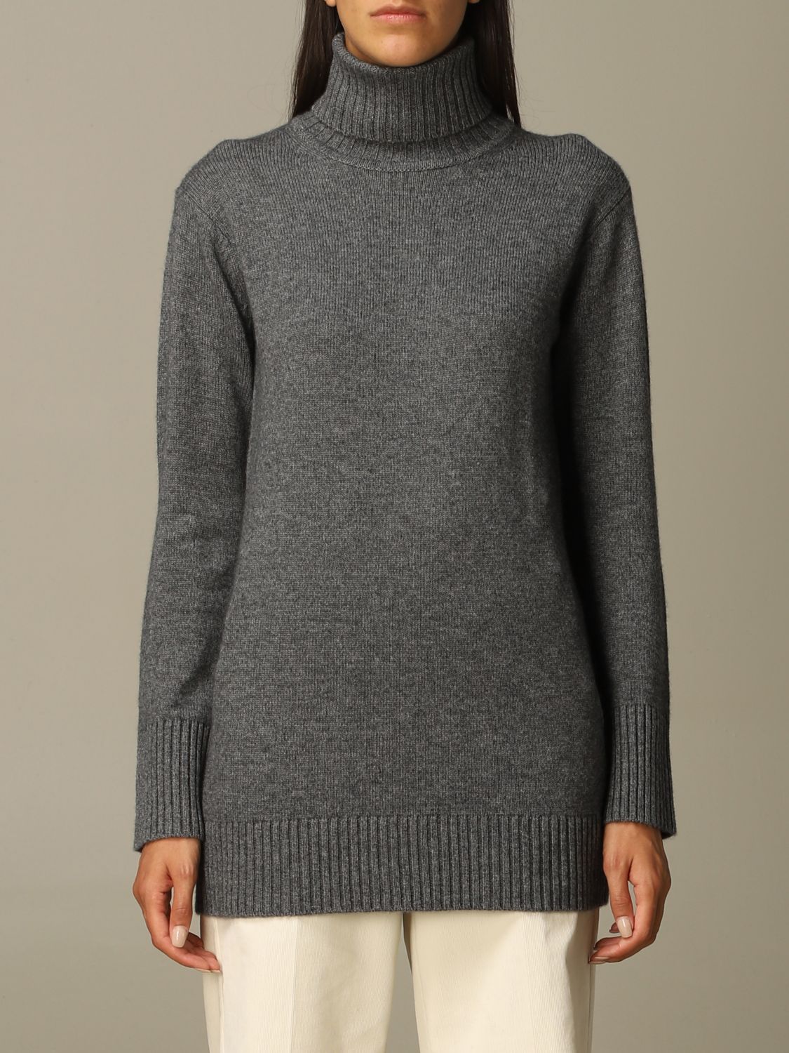 MAX MARA: Nastro pullover in wool and cashmere - Grey | Max Mara 