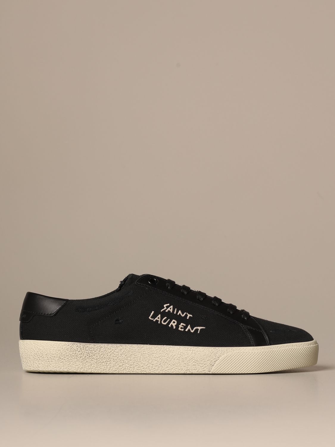 peave svale album SAINT LAURENT: Court Classic SL/06 sneakers in canvas and leather - Black | Saint  Laurent sneakers 610648 GUP50 online on GIGLIO.COM