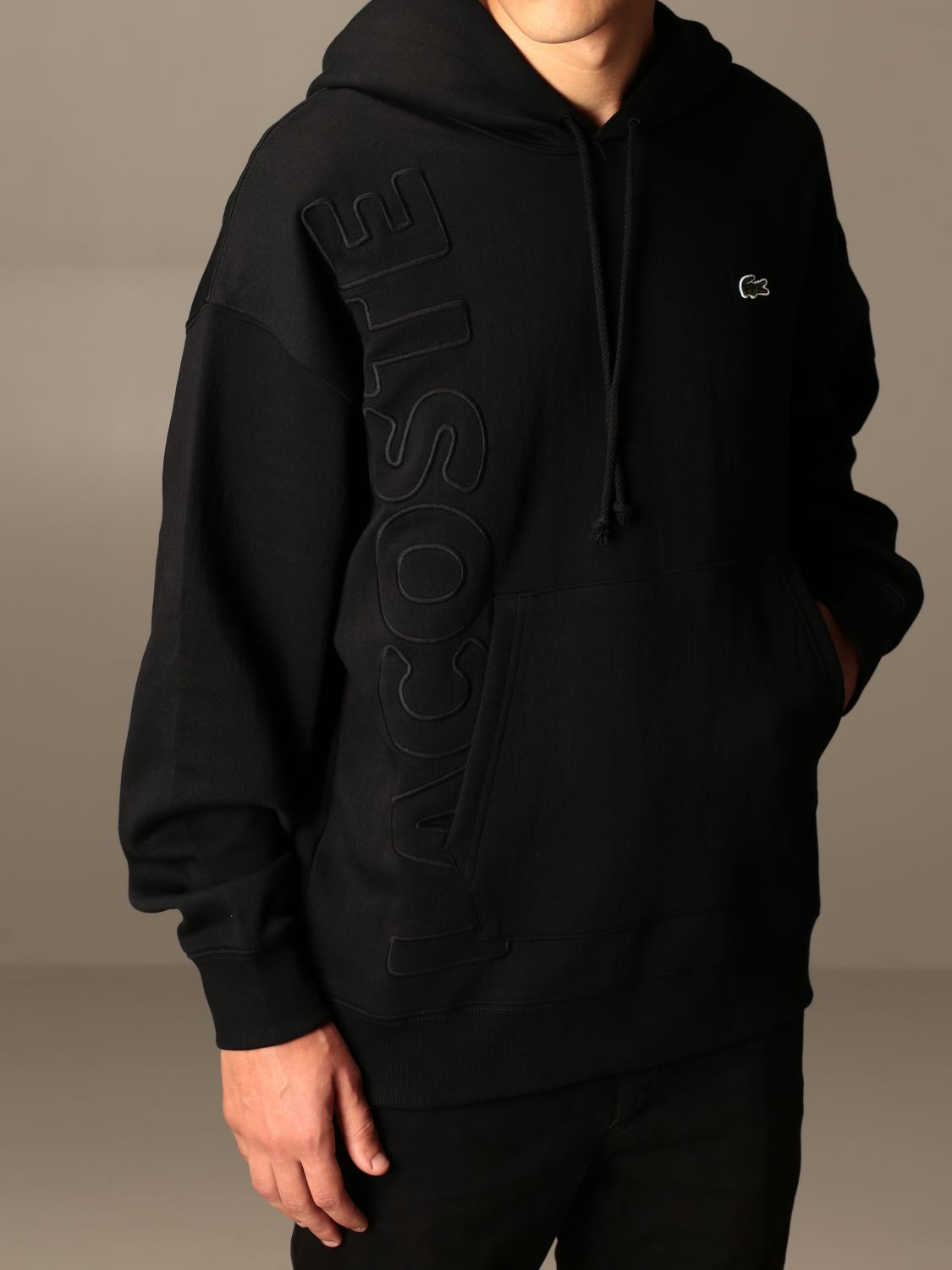 lacoste black sweatshirt