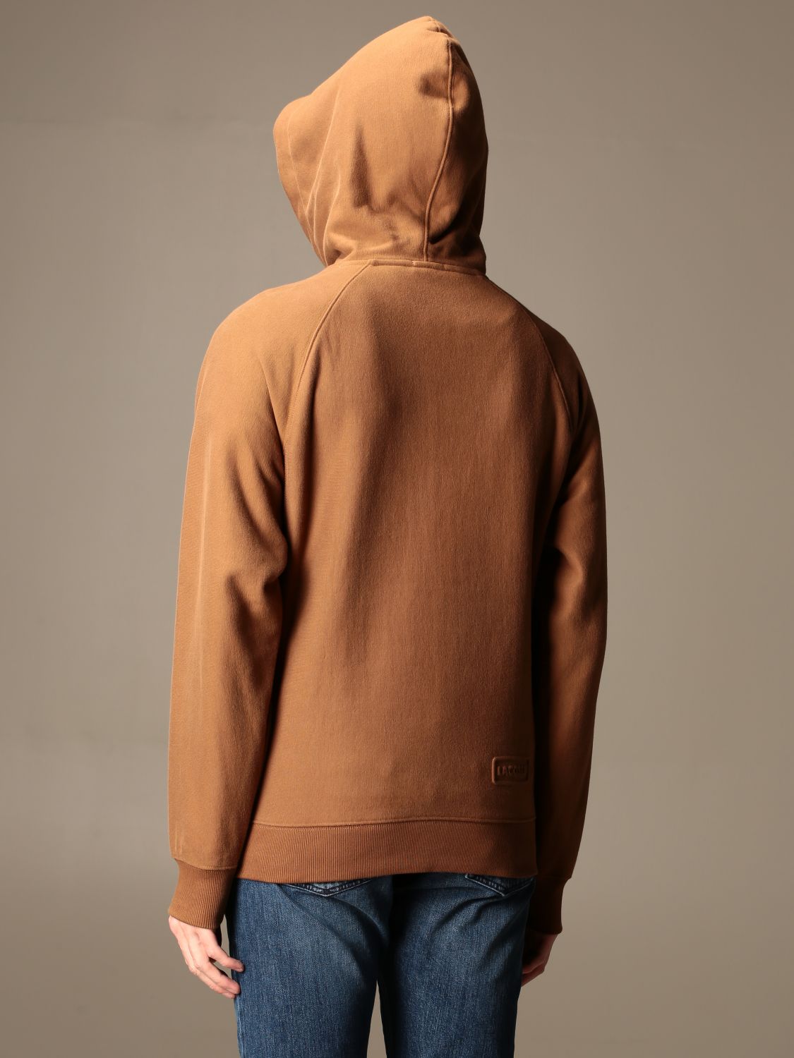 lacoste brown hoodie