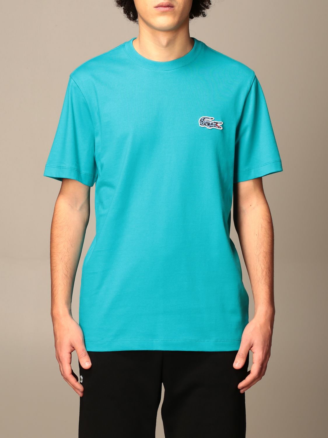T-Shirt Lacoste Homme Turquoise 