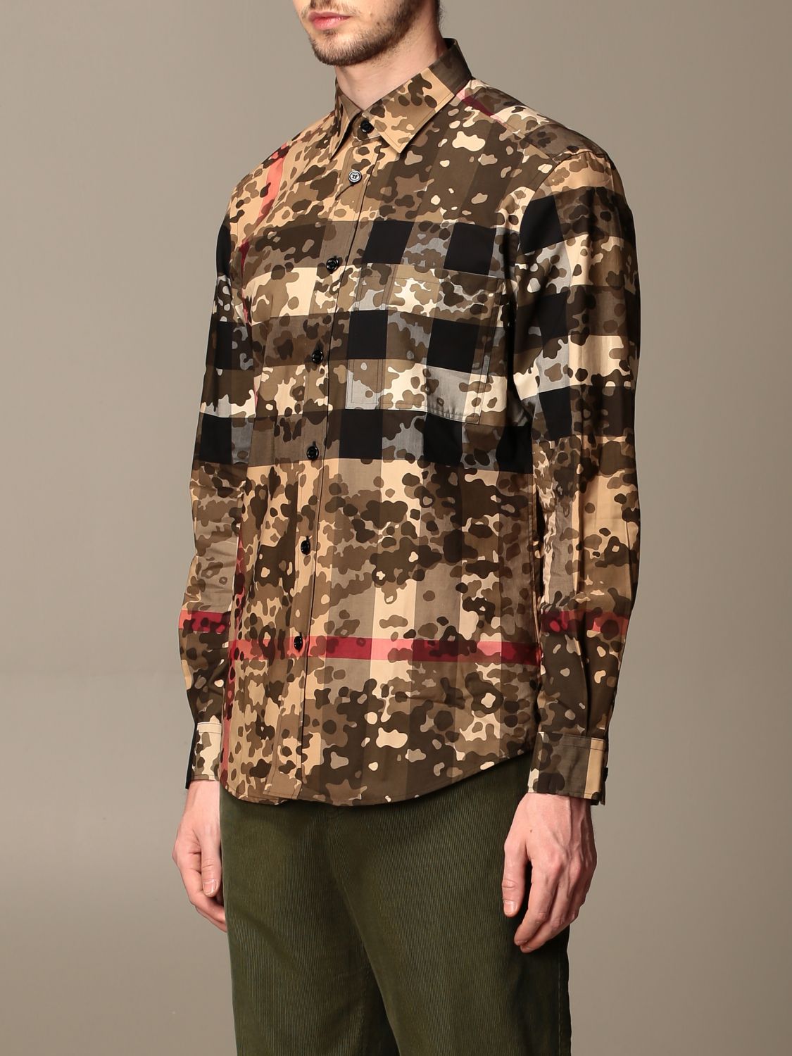 burberry camo shirt