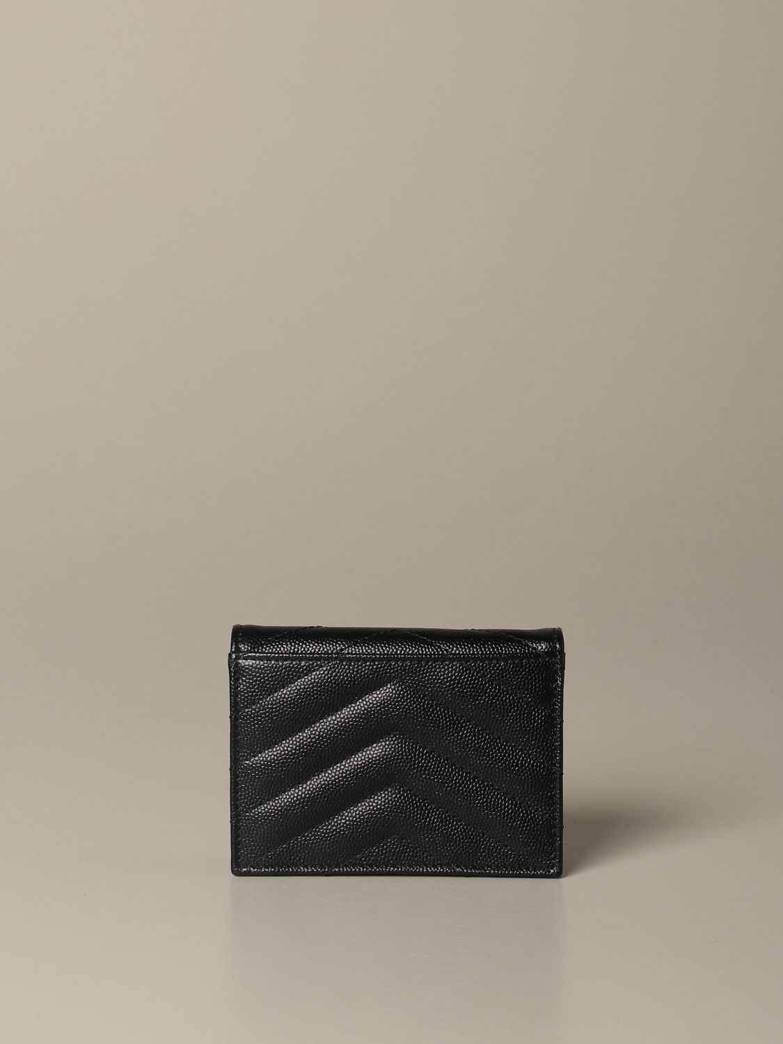 ysl black wallet womens