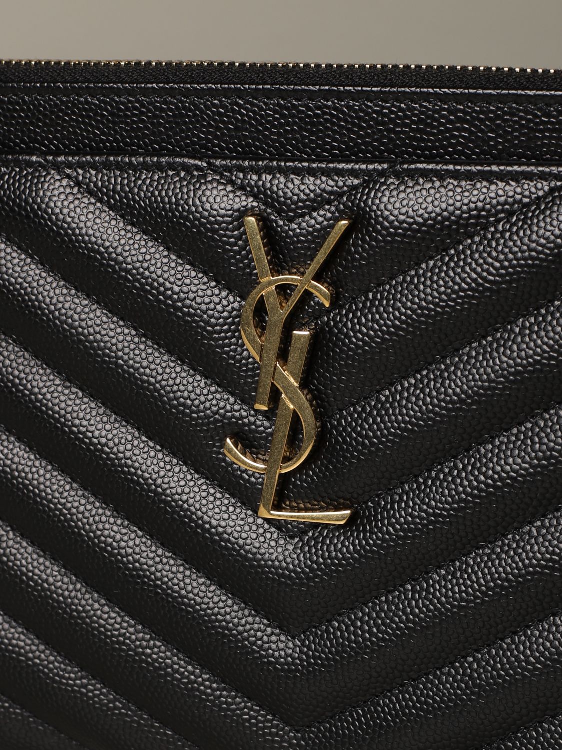 Saint Laurent clutch in quilted leather
