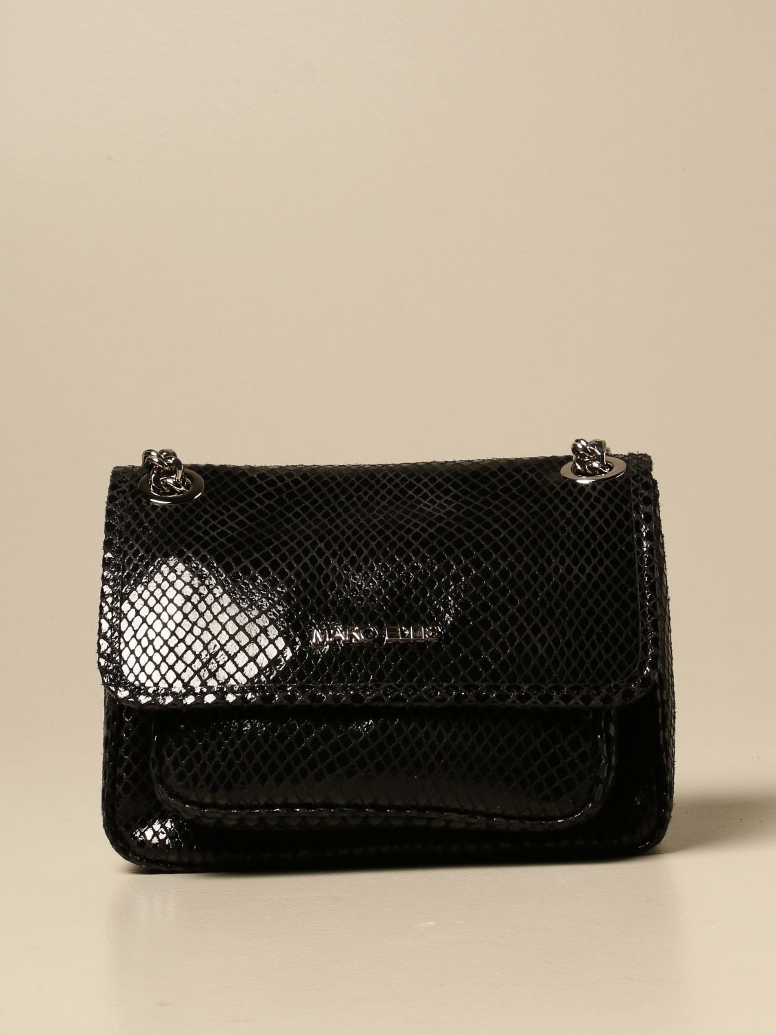 Marc Ellis Outlet: Runye M bag in shiny leather - Black | Marc Ellis ...