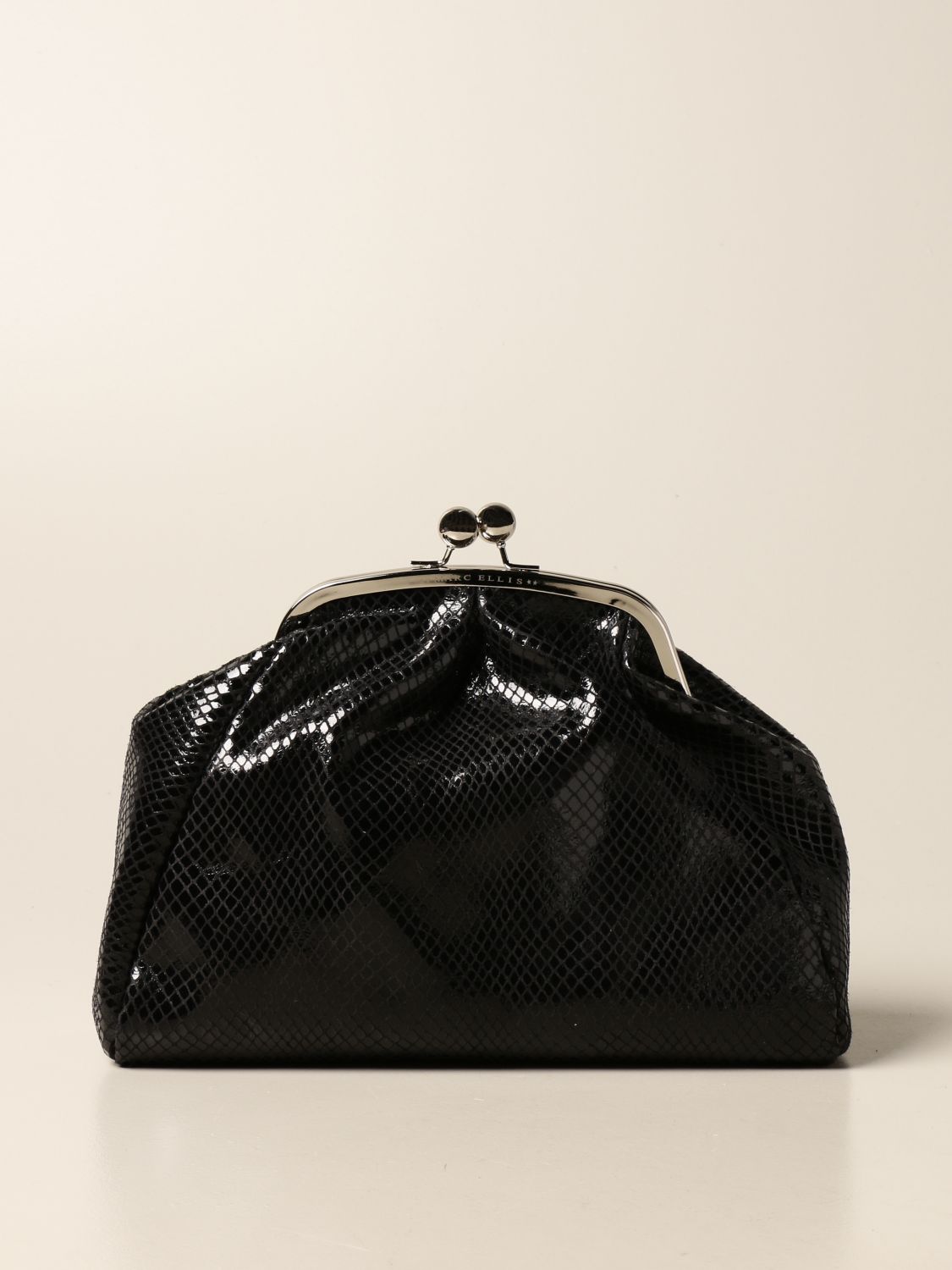 MARC ELLIS: Pochette Elhaida M in pelle stampa pitone - Nero | Clutch Marc  Ellis ELHAIDA M LIZARD SHINY GIGLIO.COM