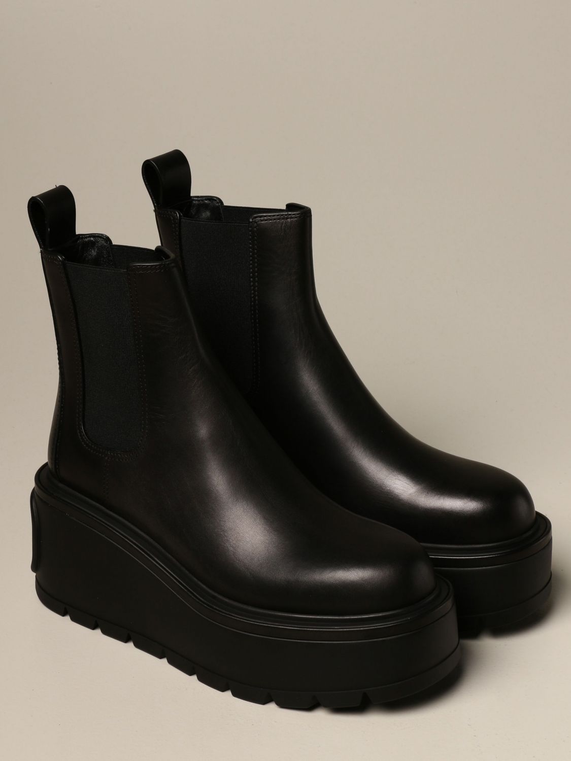 valentino beatle leather platform boots