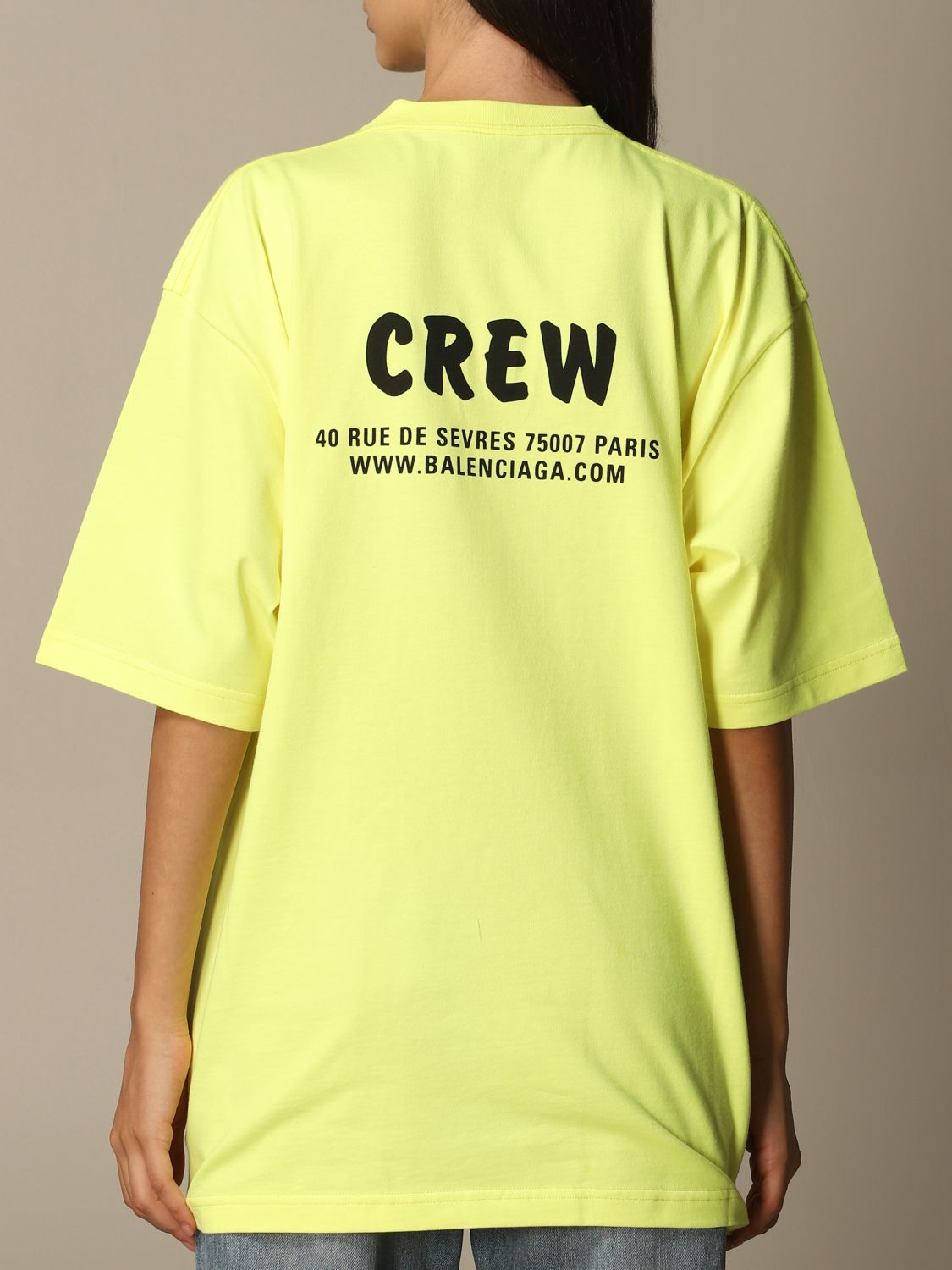 BALENCIAGA Slime Logo Printed Crew Neck Tshirt Black  MAISONDEFASHIONCOM