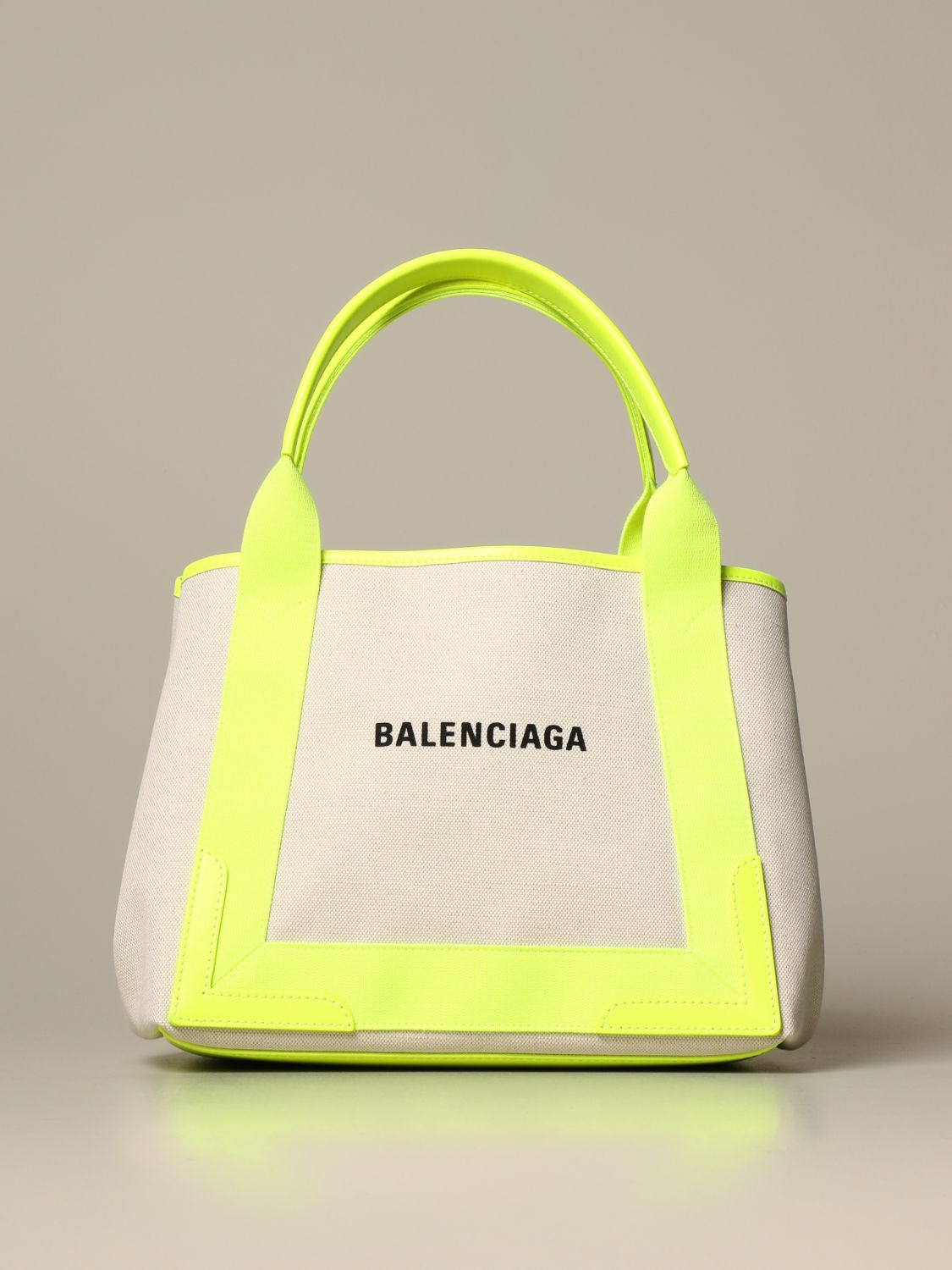 Balenciaga shopping bag in canvas with logo