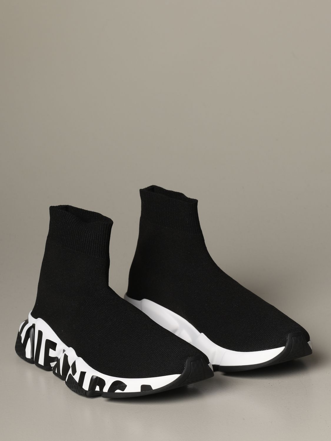 运动鞋 Balenciaga: Balenciaga Speed Logo 鞋底运动袜鞋 黑色 2