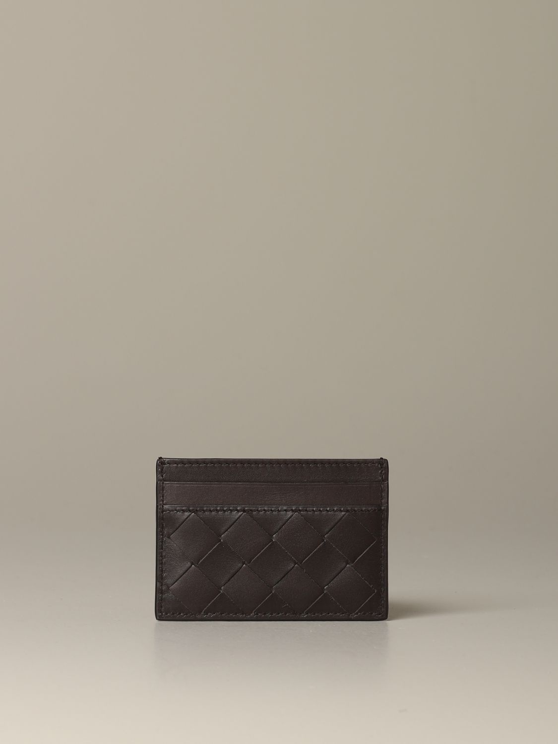 Wallet Bottega Veneta: Bottega Veneta credit card holder in woven leather 1.5 dark 1