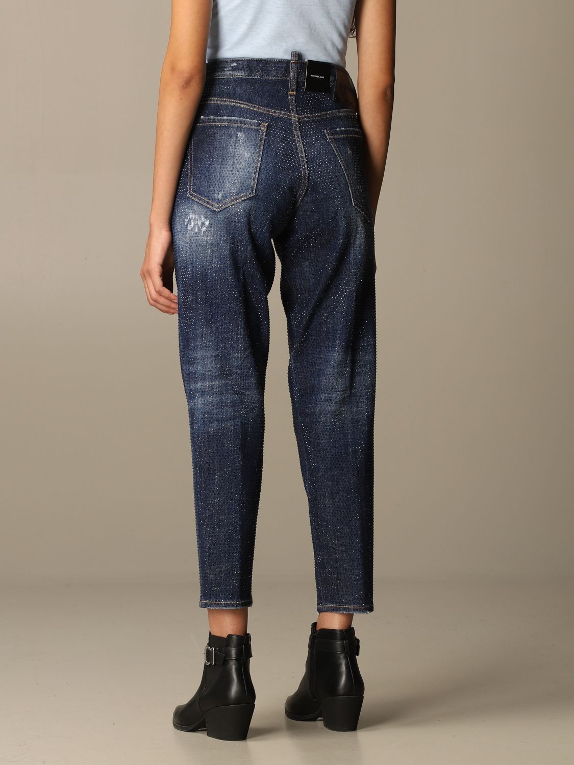 Observation Thaw, thaw, frost thaw instructor Dsquared2 Outlet: jeans in used denim with tears - Stone Washed | Dsquared2  jeans S75LB0415 S30342 online on GIGLIO.COM