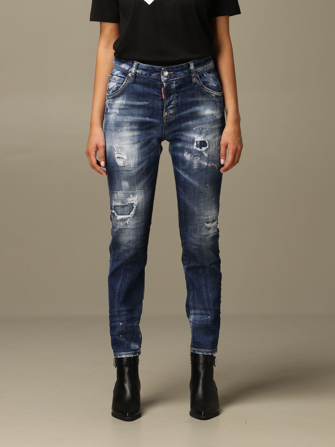 jean dsquared2 femme taille haute