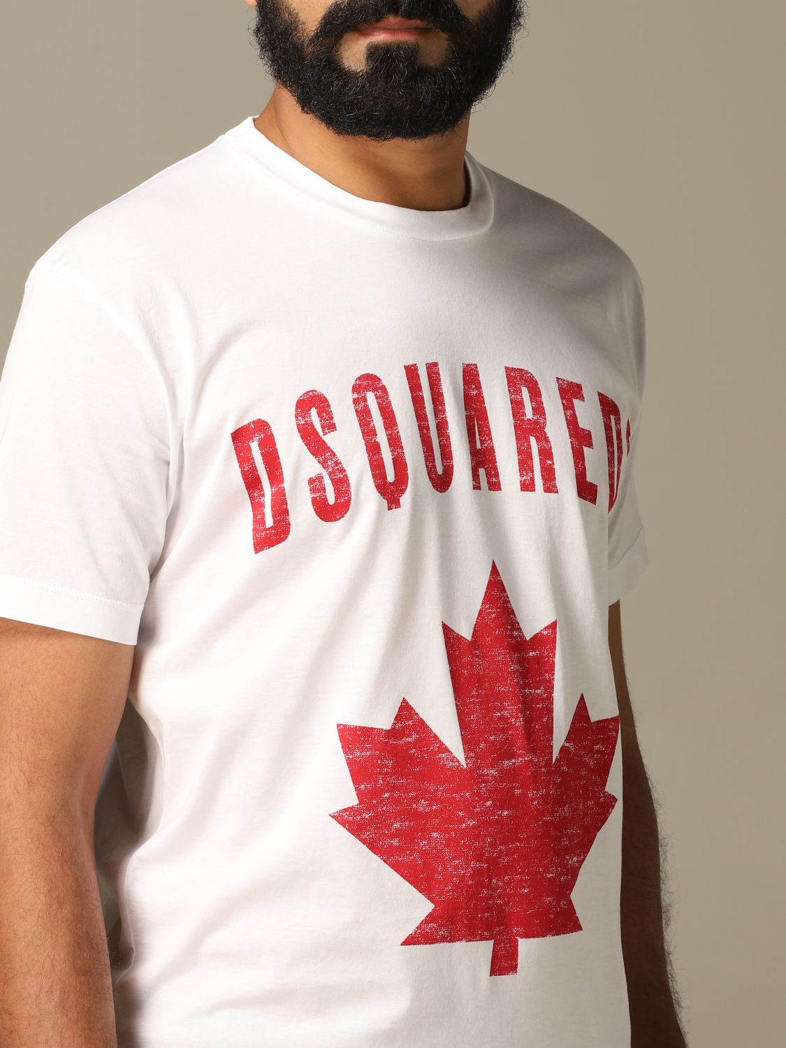 t shirt dsquared feuille