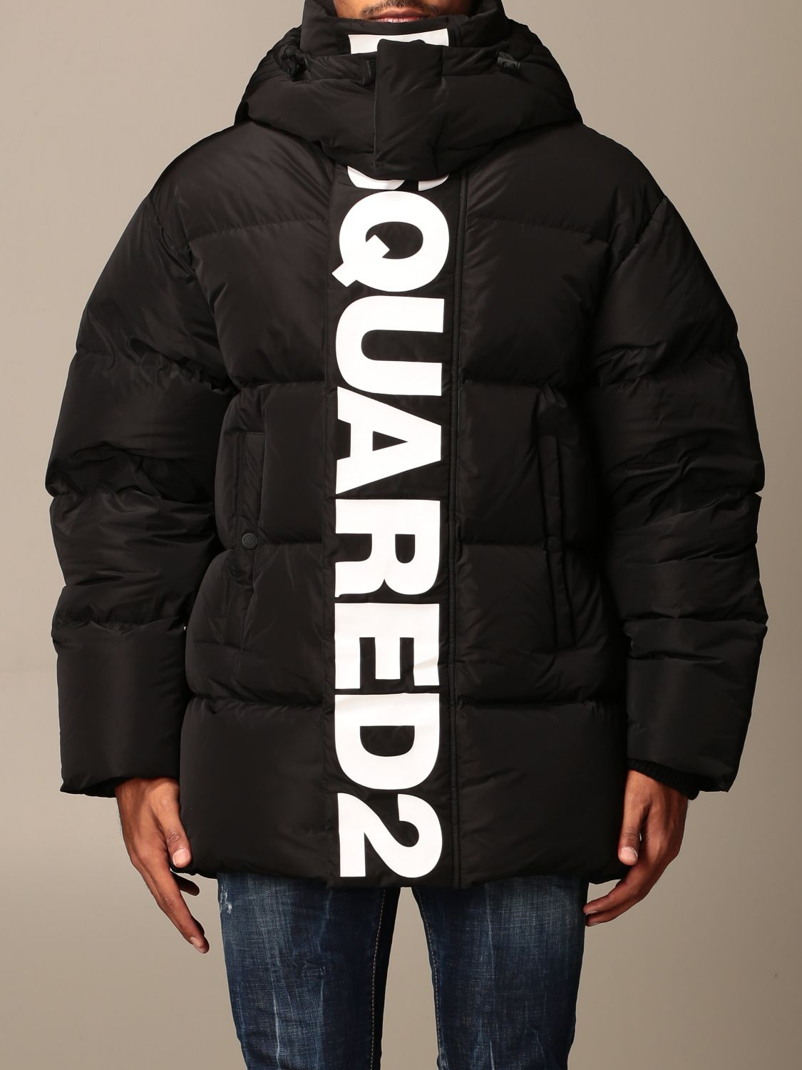 dsquared2 logo down jacket