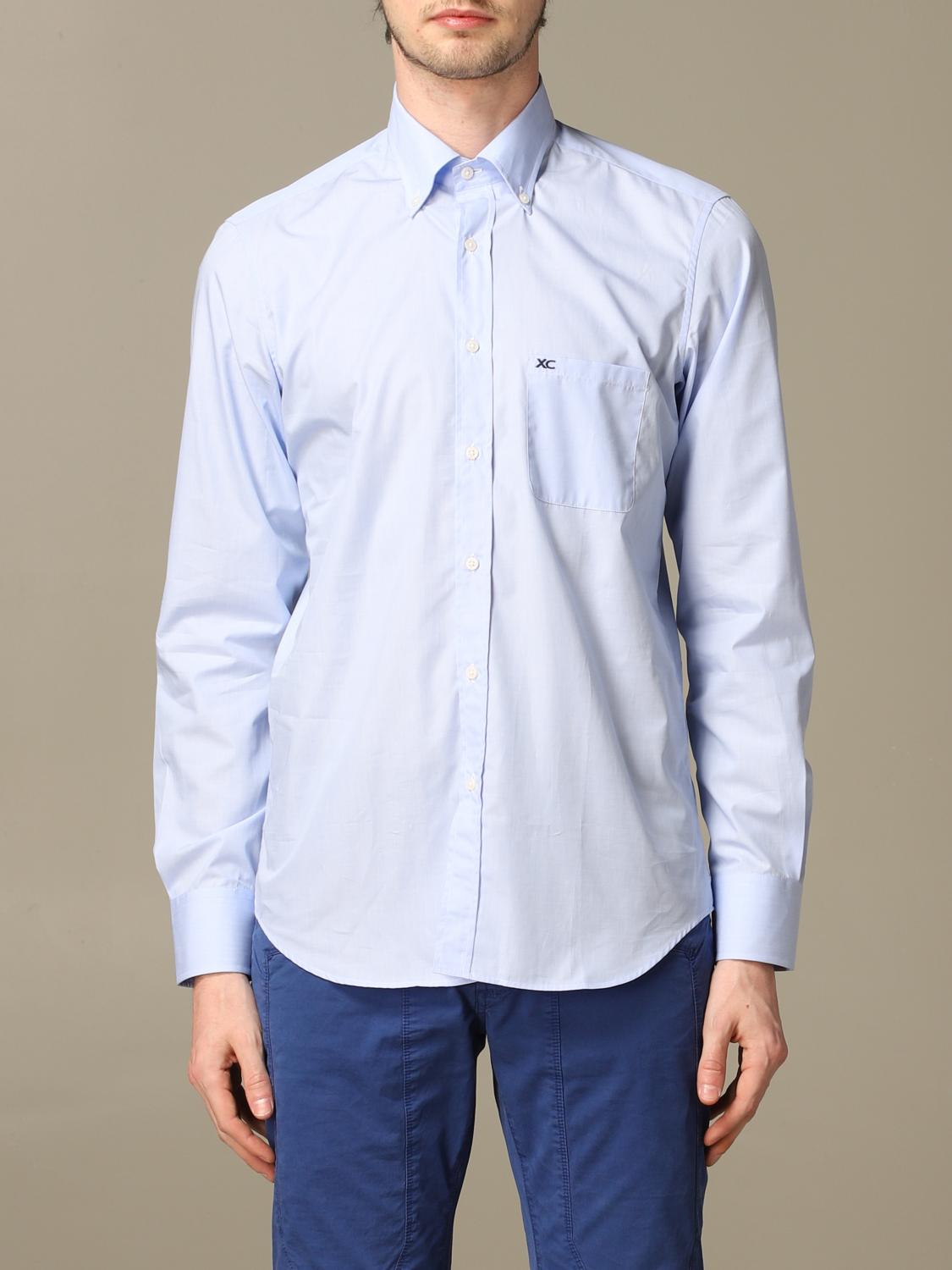 sky blue slim fit shirt