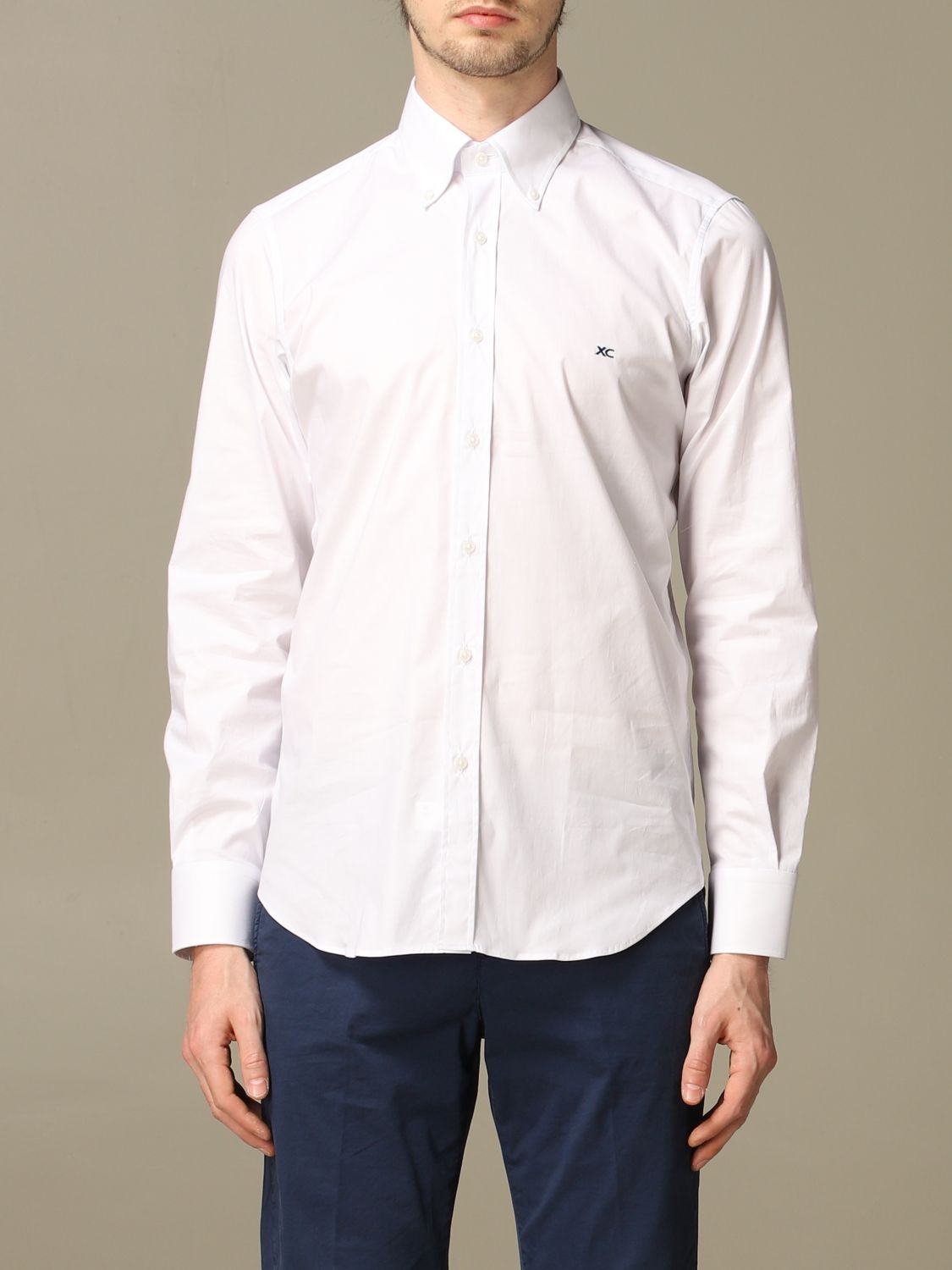 Xc Outlet: shirt in slim stretch cotton - White | Xc shirt DV2 XD CM04