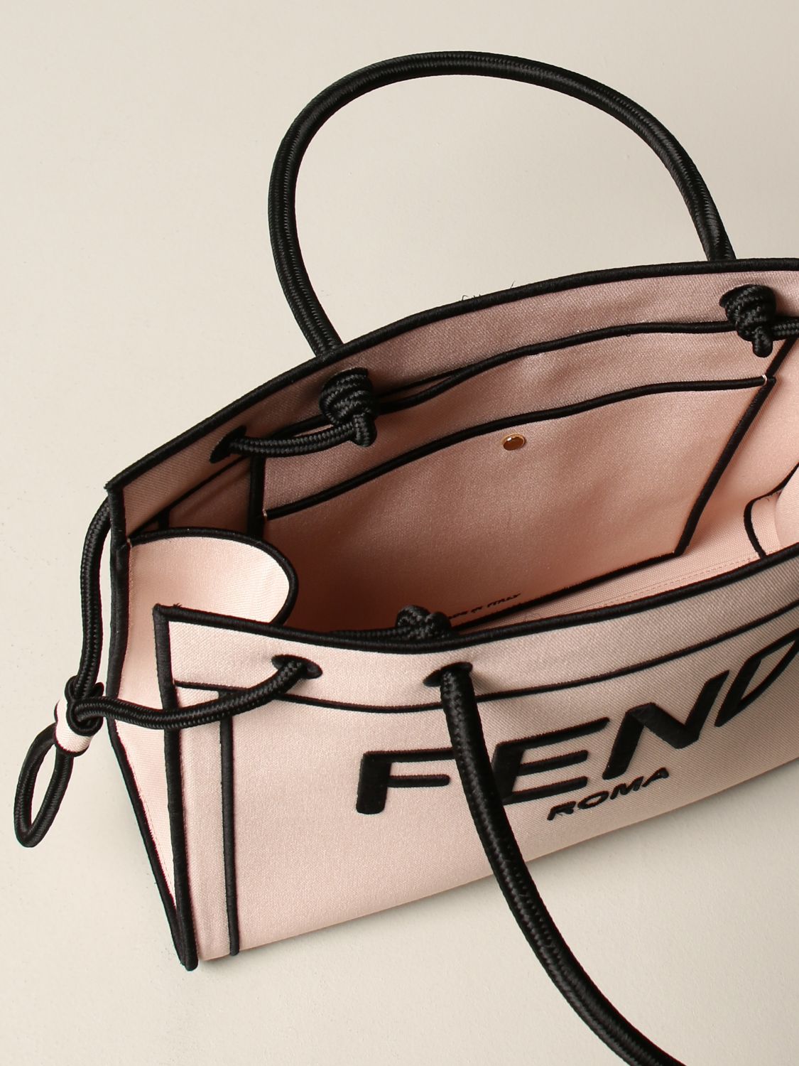 fendi canvas shoulder bag