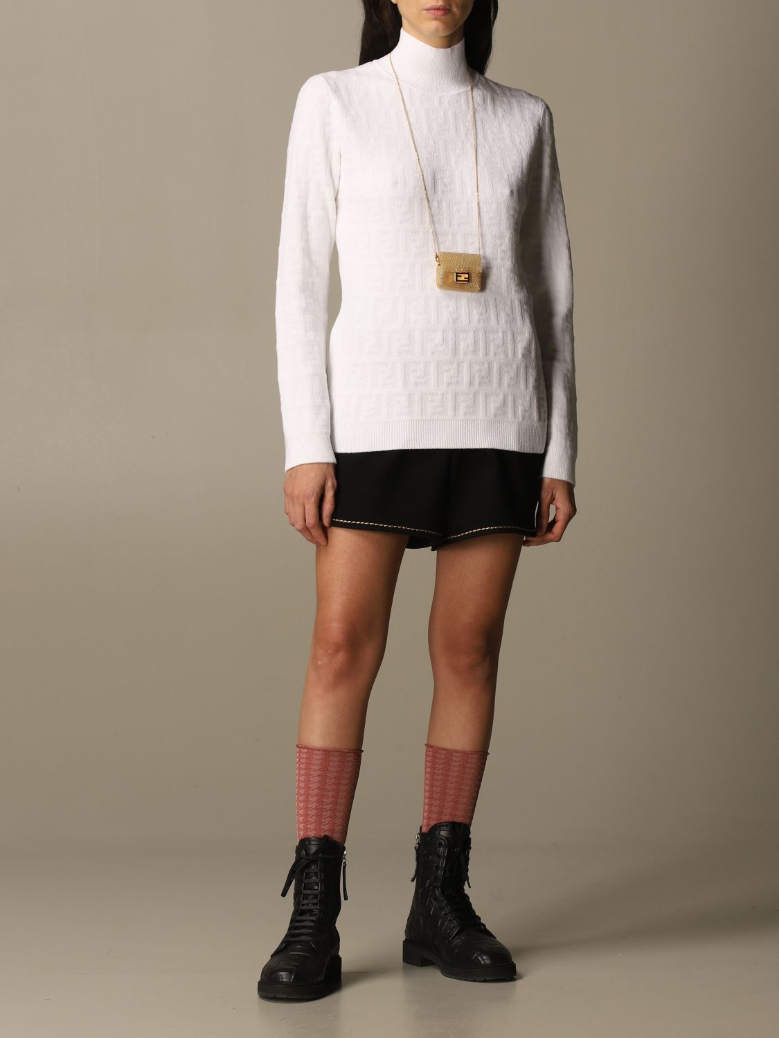 black and white fendi sweater