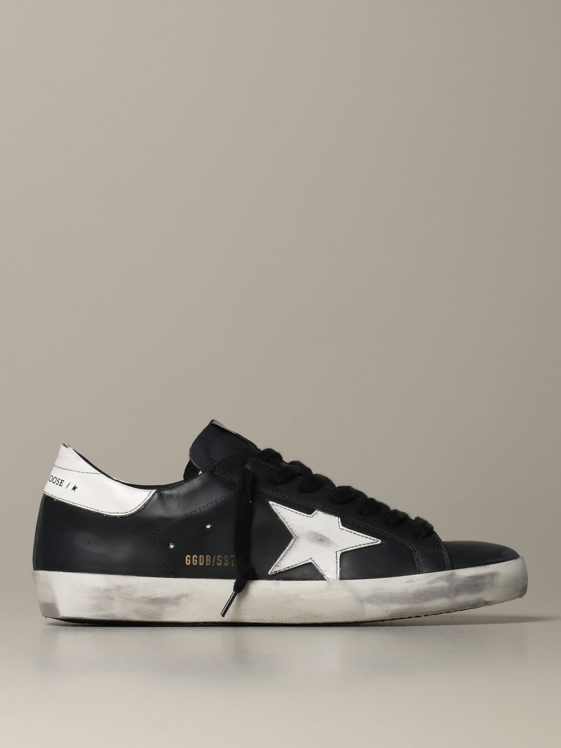 golden goose superstar g68 leather trainers