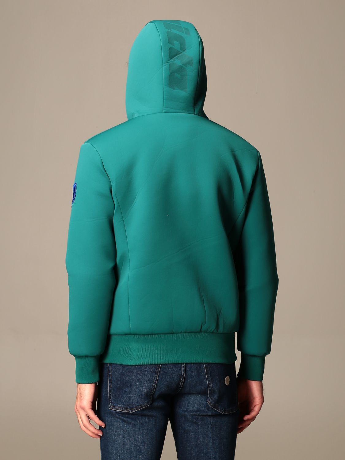 Invicta Outlet: Felpa in neoprene con cappuccio - Verde | Giacca Invicta  4431706/U GIGLIO.COM