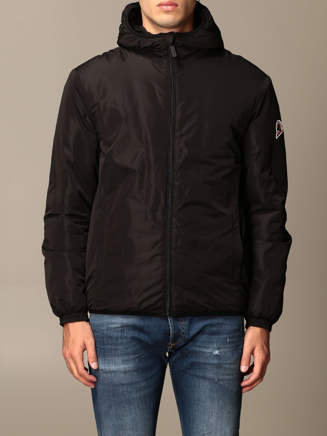 Invicta Outlet: jacket with hood and zip - Black | Invicta jacket ...