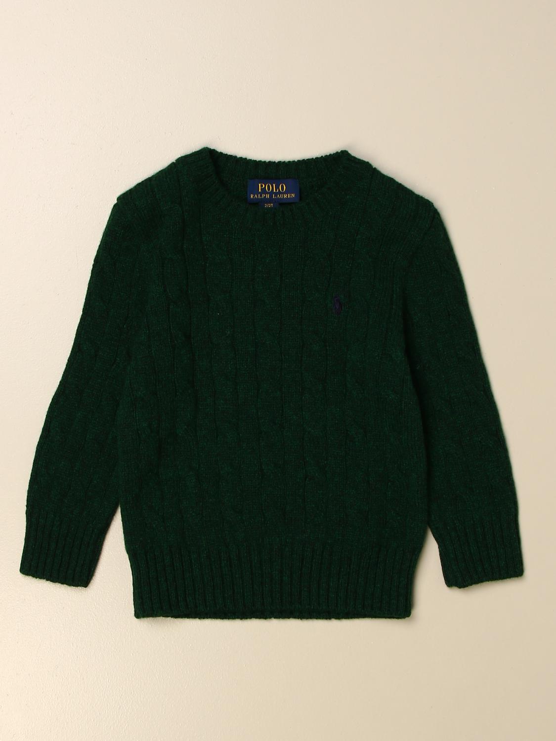 green polo sweater