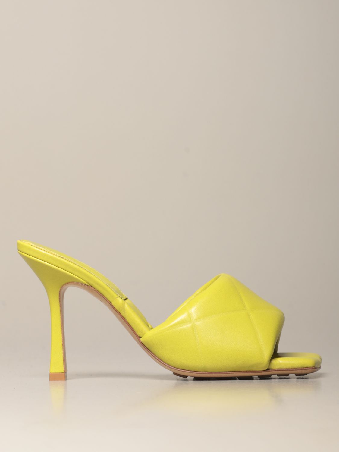 quilted heeled sandals