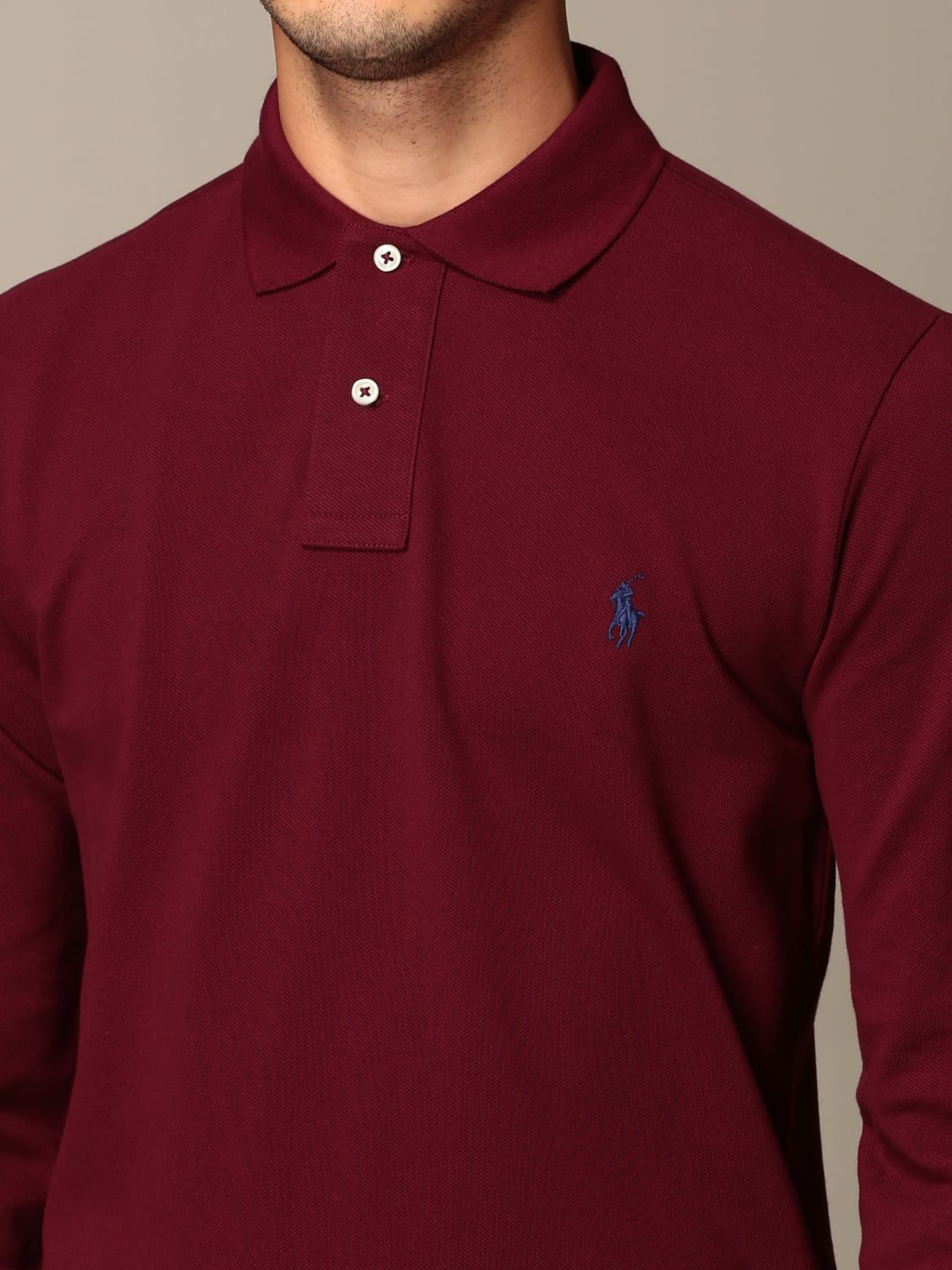 Polo Ralph Lauren Outlet: polo shirt for men - Burgundy | Polo Ralph Lauren  polo shirt 710681126 online on 